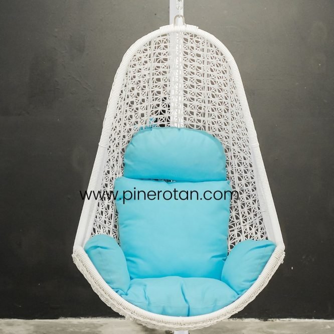 Ayunan Gantung Rotan Sintetis Premium Minimalis Modern / Kursi Santai Teras Taman / Orbit Hanging Chair