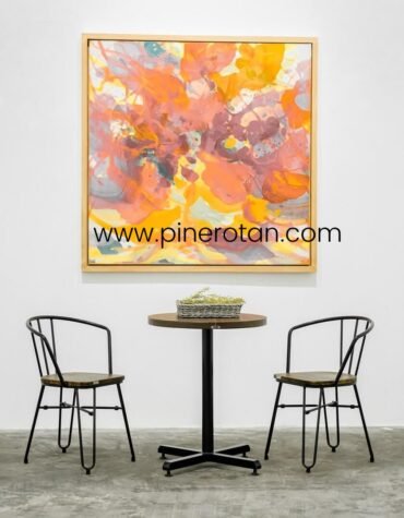Meja Makan Minimalis Modern - Karen Dining Set - Dorian Arm Chair