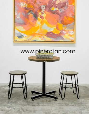 Meja Makan Stool Vintage - Karen Dining Set - Dorian Stool