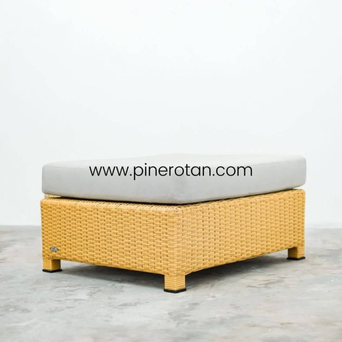 Sofa Anyaman Rotan Sintetis - Otoman - Nat Honey