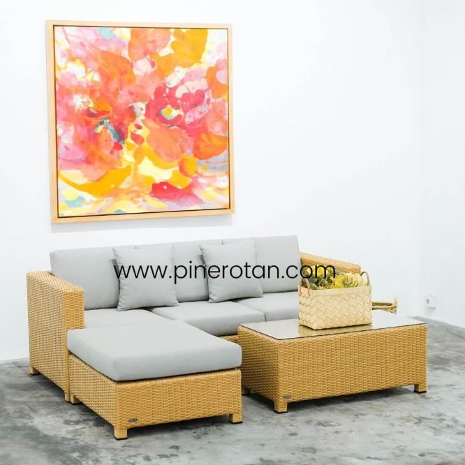 Sofa Set Taman Outdoor - North Sofa Set - Nat Honey