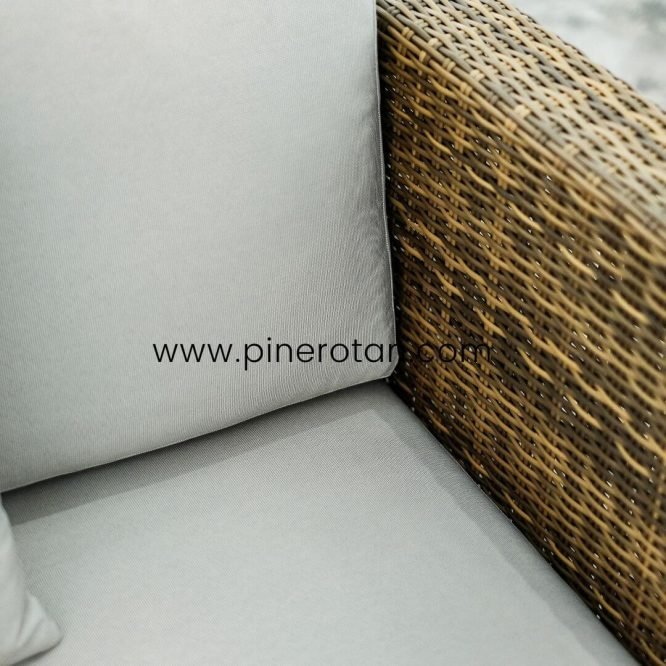 Kursi Tamu Rotan Sintetis / Sofa Outdoor 1 Seat Minimalis Modern - Peru Sofa