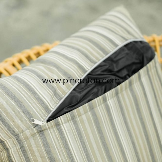 Set Sofa Tamu Minimalis Modern / Sofa Set Outdoor Rotan Sintetis Premium - Terra Sofa Set - Tavira 180 - Plain Honey.