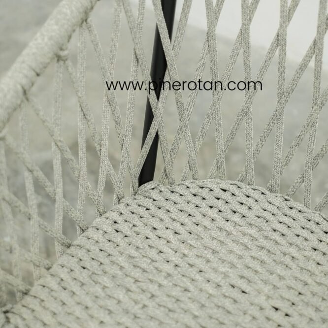 Teras Set Anyaman Tali - Kingstone Rope Arm Chair