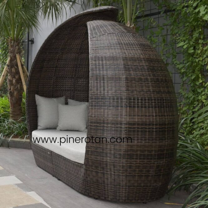 Bale-Bale Rotan / Day Bed Rotan Sintetis - Cocoon - Croco