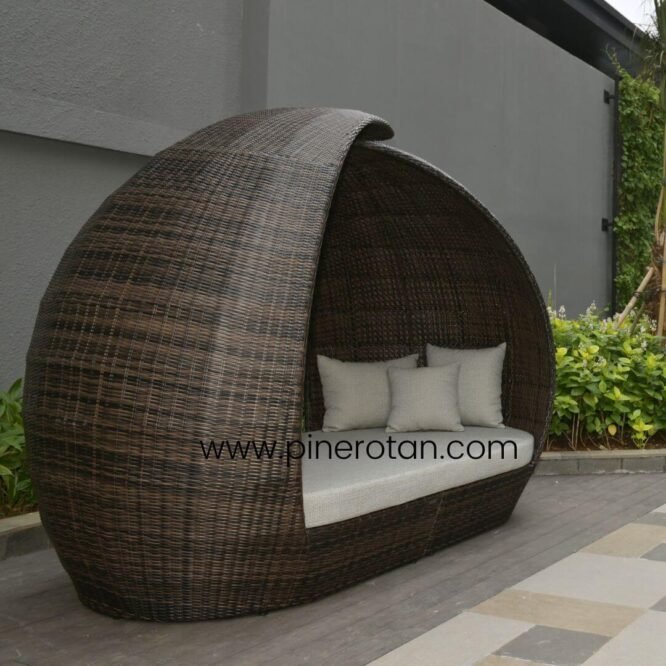 Bale-Bale Rotan / Day Bed Rotan Sintetis - Cocoon - Croco