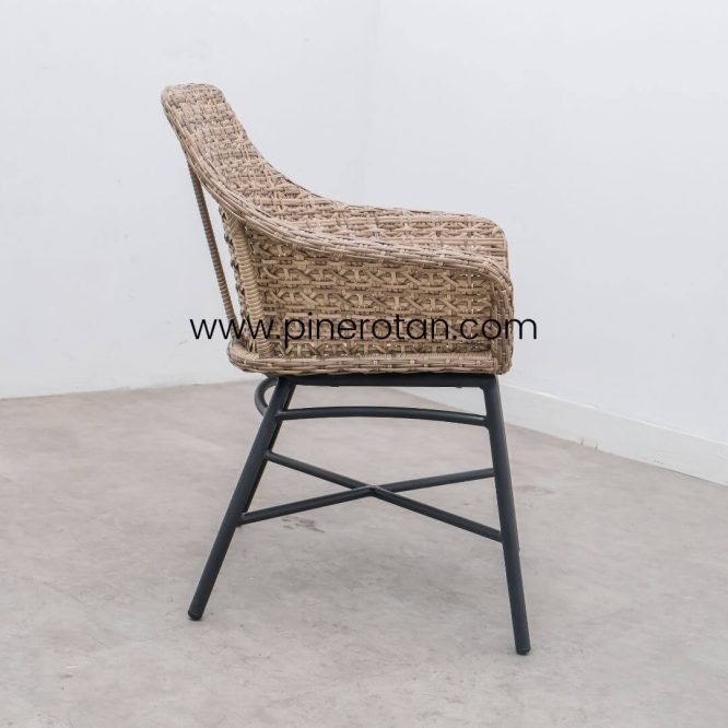 Set Meja Kursi Tamu / Taman Minimalis Rotan Sintetis Premium Outdoor / Marlyn Living Set - Seashell