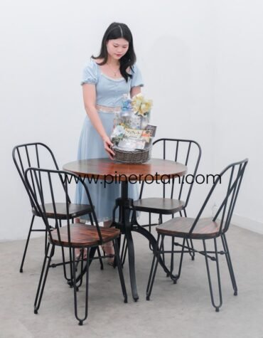 Set Meja Industrial Makan - Jangkar Dining Set - Dorian DC