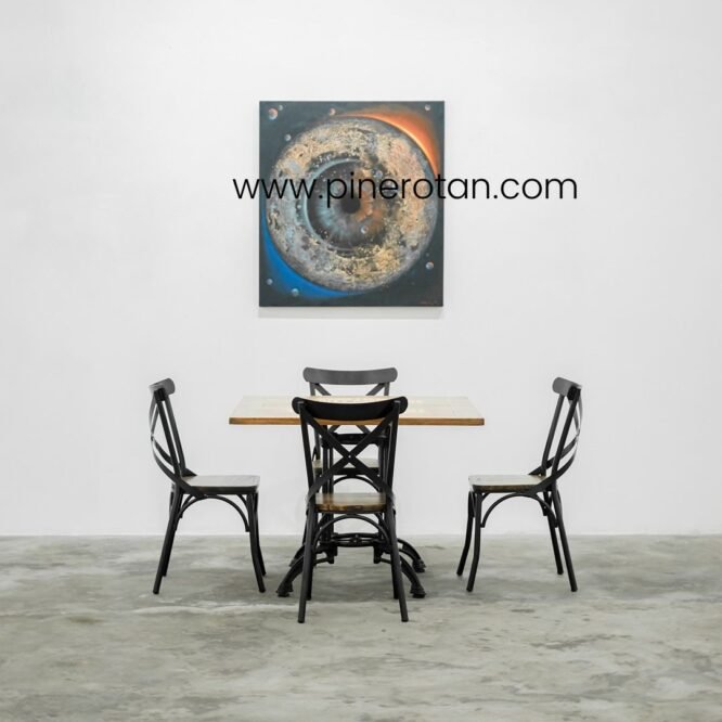 Set Meja Kursi Industrial - Harley Dining Set - Colony DC