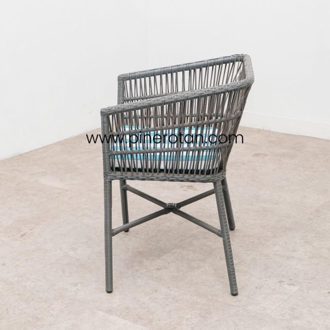 Kursi Rotan Anyaman - Salute AC - Slate Grey - Cushion