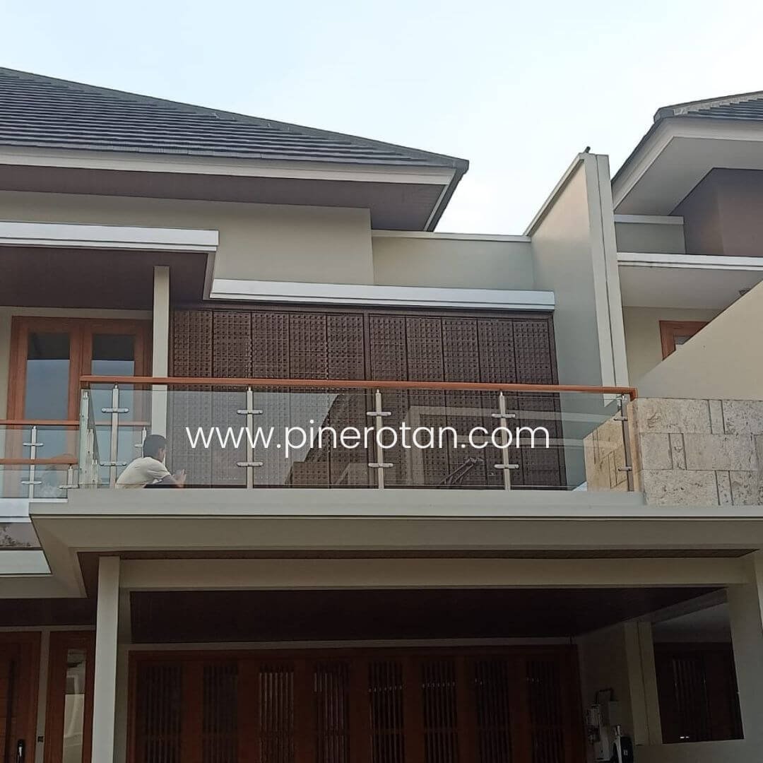 panel outdoor rotan sintetis - bale mulia residence