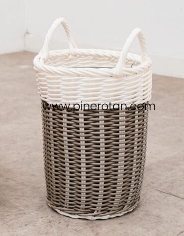 Keranjang Sampah Rotan Sintetis - Bendera Basket