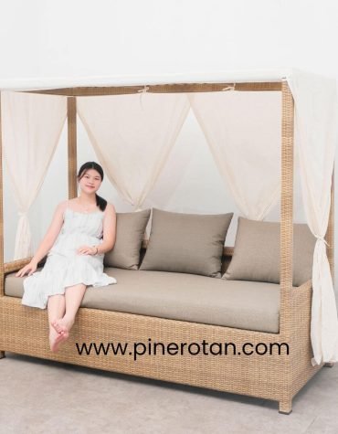 Sofa Pantai Rotan Sintetis - Arthacross Honey Streaky