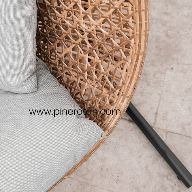 Ayunan Rotan Sintetis Premium Gantung Jumbo 2 Orang Dengan Cushion / Flaminggo Hanging Chair.