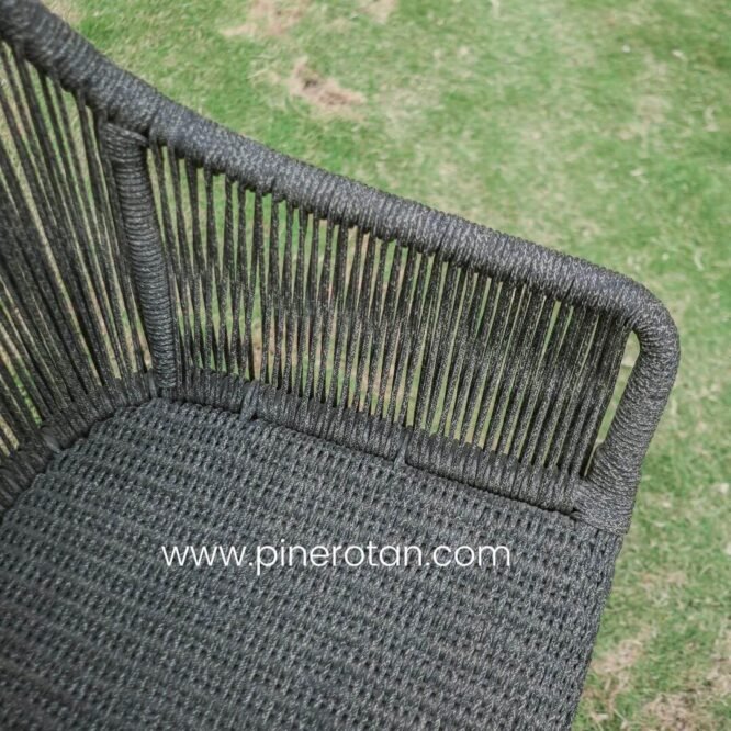 Kursi Makan Anyaman Rope - Marlyn Arm Chair Rope