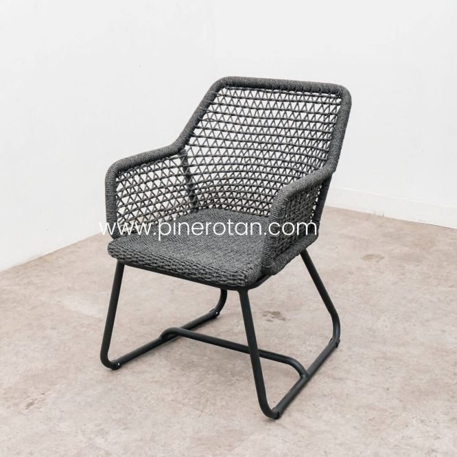 Kursi Rope Hitam Tali - Maroko AC - Rope Dark Grey