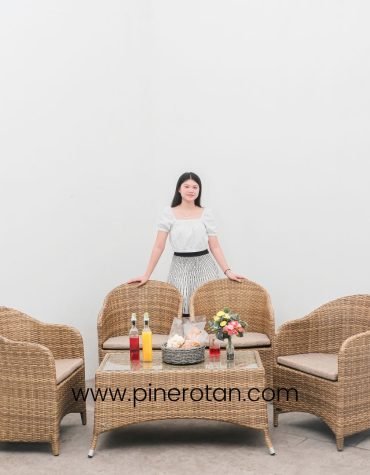 Set Meja Kursi Tamu - Arthur Living Set 4x1 - Kenko Coffee Table