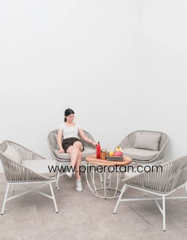 Set Meja Tamu Rope - Cleopatra Living Set - Labu Coffee Table