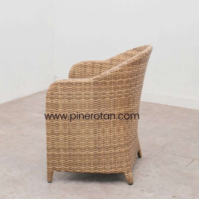 1 Set Meja Tamu Rotan Sintetis / Kursi Tamu - Arthur Living Set 4x1 - Kenko Coffee Table