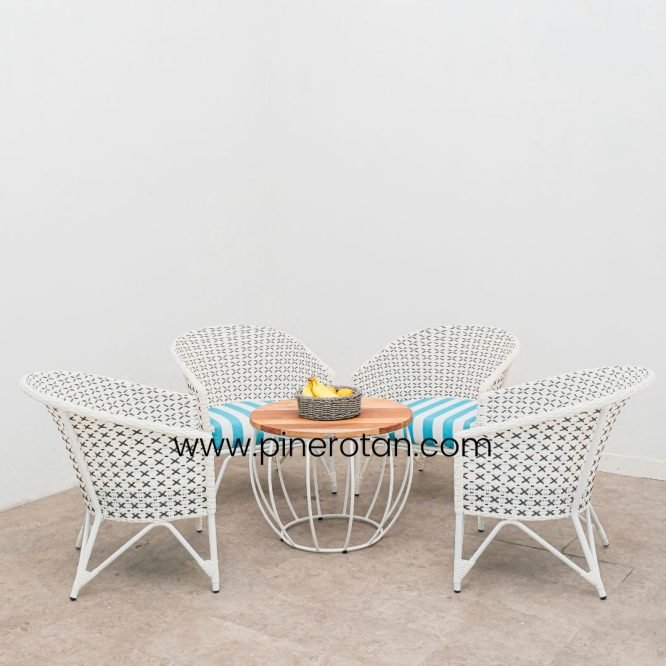Set Meja Kursi Tamu Kursi Malas Dengan Meja Bulat Minimalis Modern / Kingstone Lazy Living Set - Labu Coffee Table.