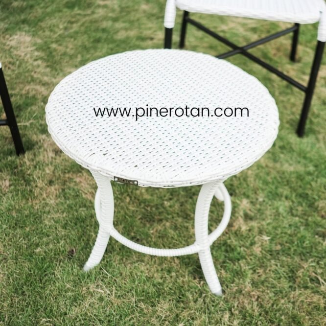 Meja Outdoor Rotan Sintetis -Jacky Terrace Set - Royal Side Table