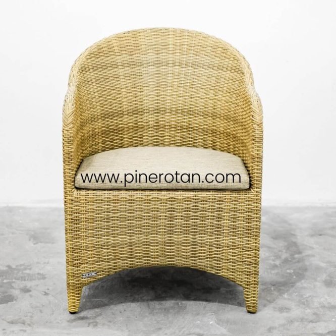 Kursi Duduk Nyaman Rotan - Arthur AC Honey Streaky
