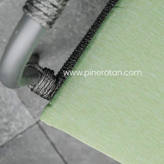 Kursi Teras / Taman / Makan Outdoor Anyaman Rope Premium Dengan Cushion - Pari Arm Chair