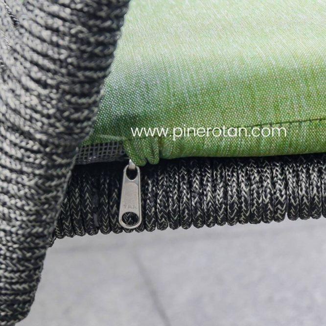 Kursi Teras / Taman / Makan Outdoor Anyaman Rope Premium Dengan Cushion - Pari Arm Chair