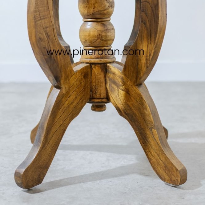 Meja Kursi Teras Minimalis / Set Kursi Teras Rotan Sintetis - Mexico Terrace Set - Coin Table - Red Pine