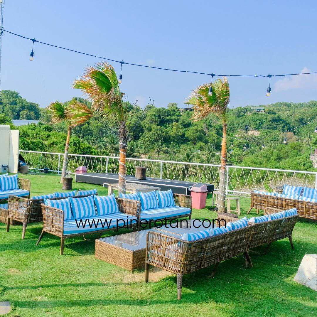 Sofa Outdoor Sintetis Rotan - Pine Rotan