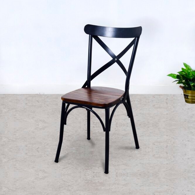 Set Meja Kursi Makan Cafe Besi Industrial Minimalis Pine Rotan / Bottle Dining Set - Colony Dining Chair.