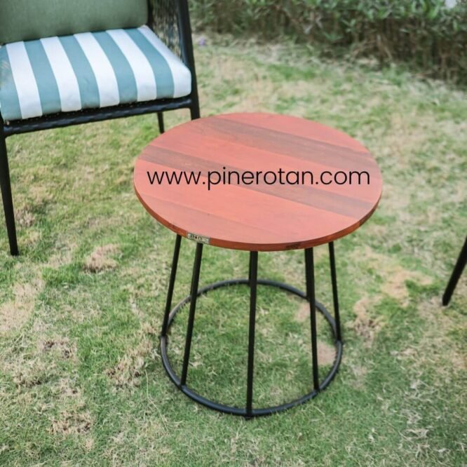 Meja Kayu Outdoor - Cherry Terrace Set - Maroko Side Table