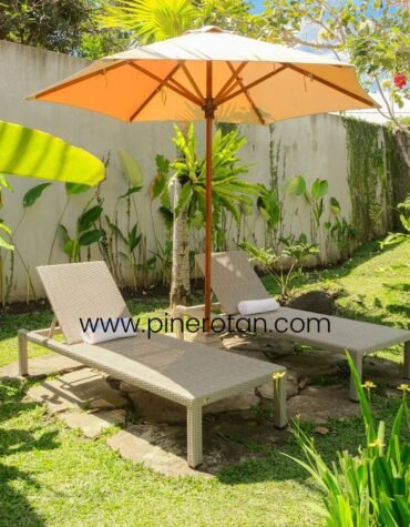 Payung Kolam Renang - Square Sun Lounger Ash Grey
