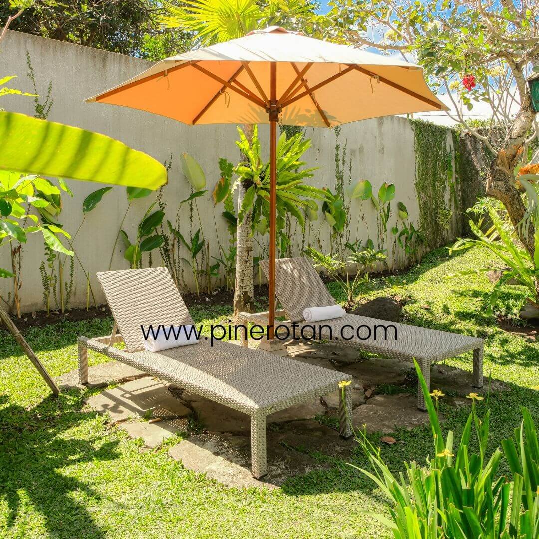 Payung Kolam Renang - Square Sun Lounger Ash Grey