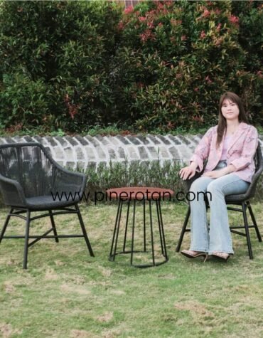 Set Teras Outdoor Rope - Marlyn Rope Terrace Set - Maroko Side Table