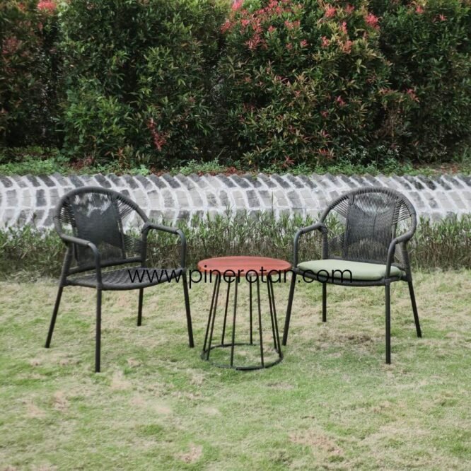 Set Teras Rope Outdoor - Pari Terrace Set - Maroko Side Table