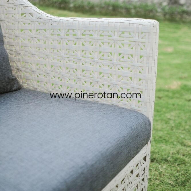 Sofa Anyaman Outdoor Karo - Karo Living Set - White Wash