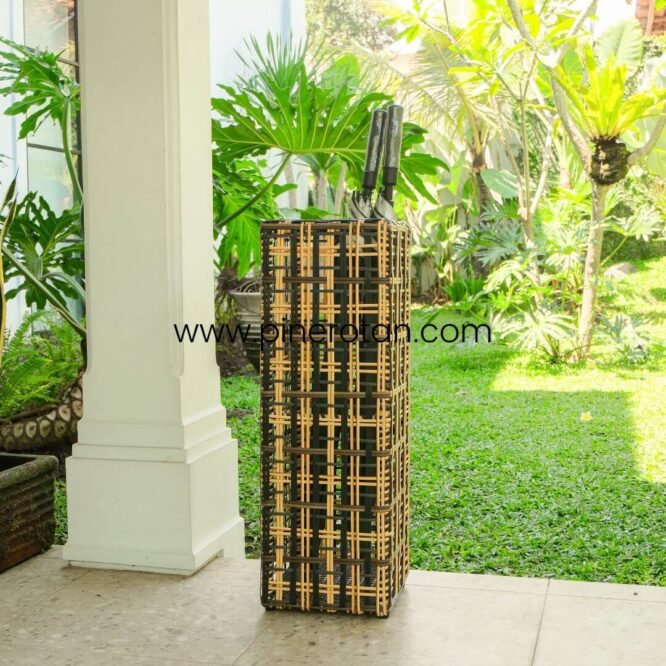 Wadah Payung Sintetis Rotan - Coin Umbrella Holder