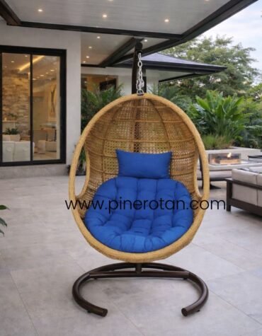 Ayunan Anyaman Rotan Sintetis - Egg Hanging Chair Outdoor