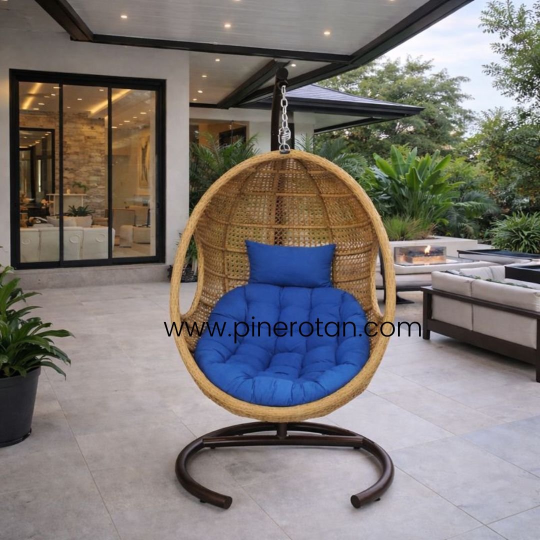 Ayunan Anyaman Rotan Sintetis - Egg Hanging Chair Outdoor