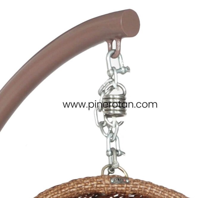 Ayunan Anyaman Sintetis Rotan - Egg Hanging CHair Red Pulut
