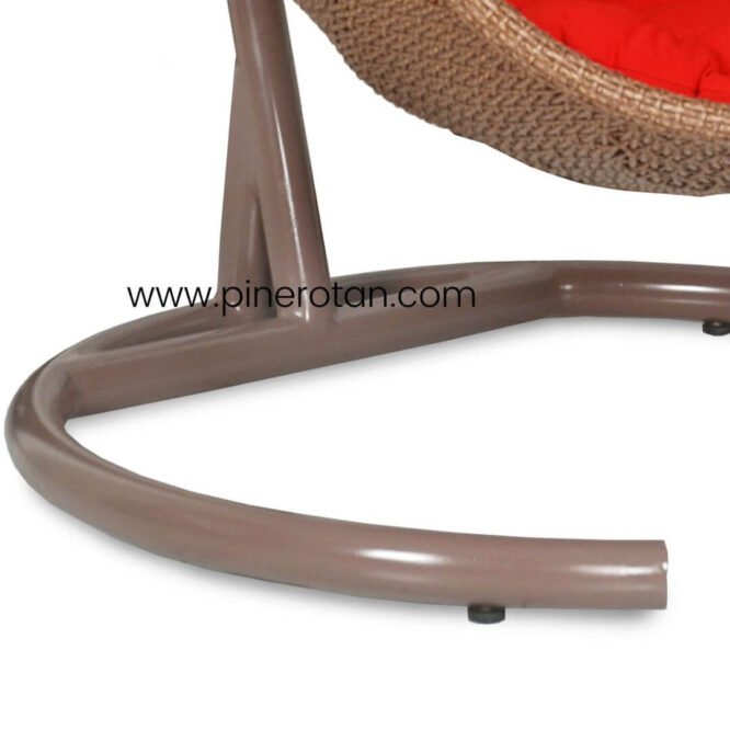Ayunan Outdoor Rotan Sintetis - Egg Hanging CHair Red Pulut